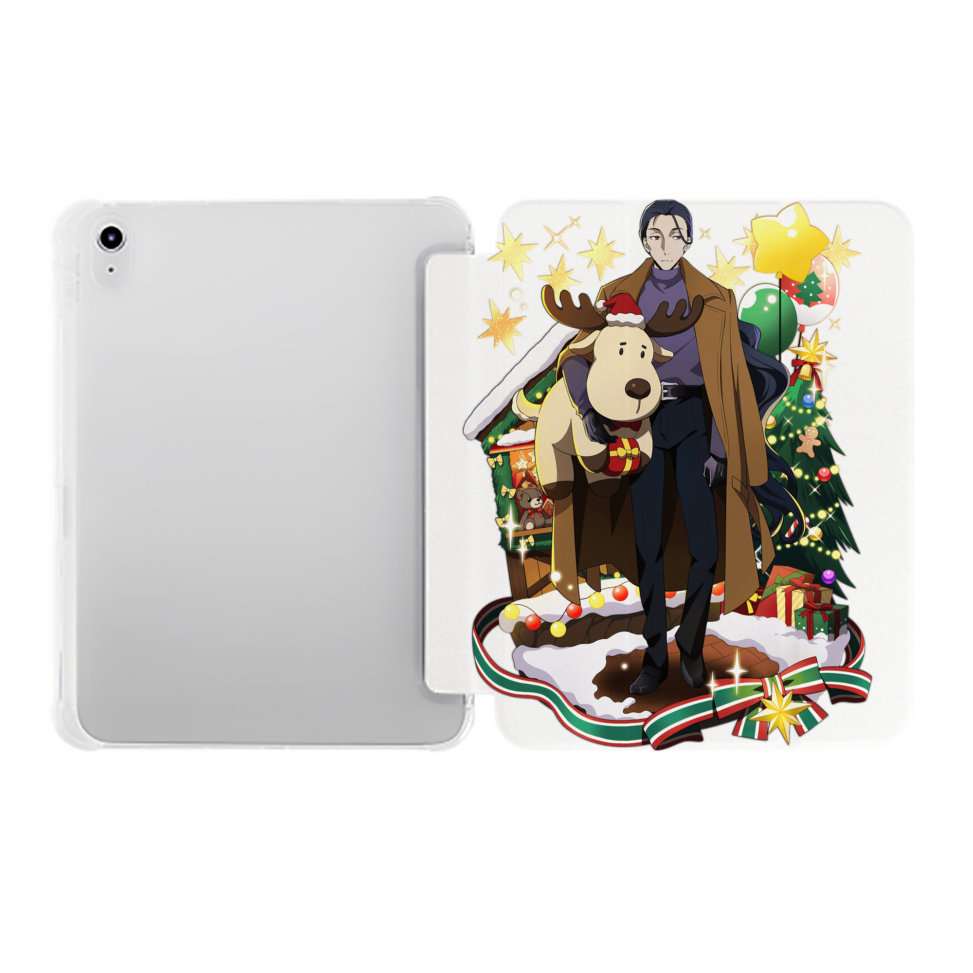 （画像用） 文豪ストレイドッグス Bungo Stray Dogs IPad ケース ペン収納付き 三つ折りスタンド PUレザー×シリコン 対応機種9.5/10.5/10.9インチ
